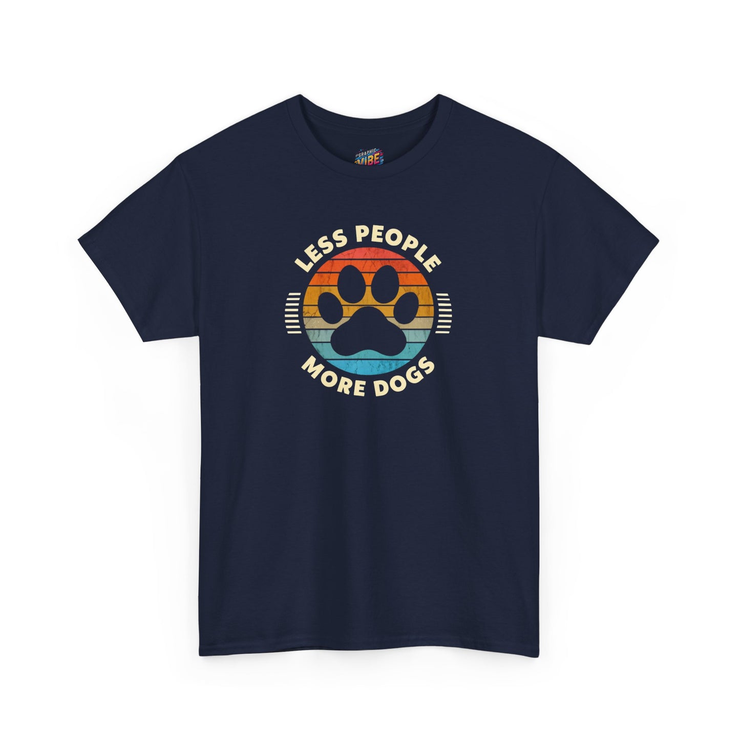 Less People More Dogs Unisex Heavy Cotton Tee | Perfect Gift for Dog Lovers, Pet Owners, Casual Wear, Animal Lovers Apparel