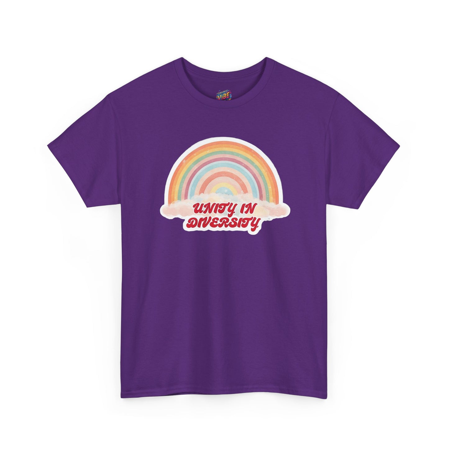 Unity in Diversity Rainbow Tee - Unisex Heavy Cotton Shirt, LGBTQ Pride Gift, Inclusivity Apparel, Thoughtful Diversity Shirt, Casual Wear