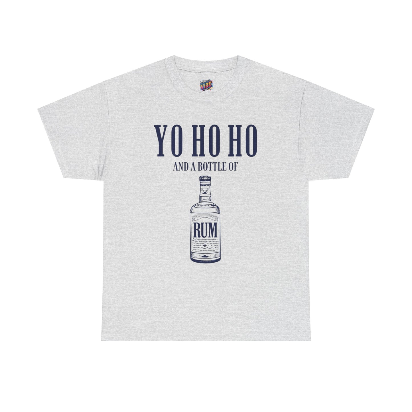 Humorous Unisex Heavy Cotton Tee - "Yo Ho Ho and a Bottle of Rum" - Perfect for Pirates, Parties, Beach Days, Gift for Sailors, Casual Wear