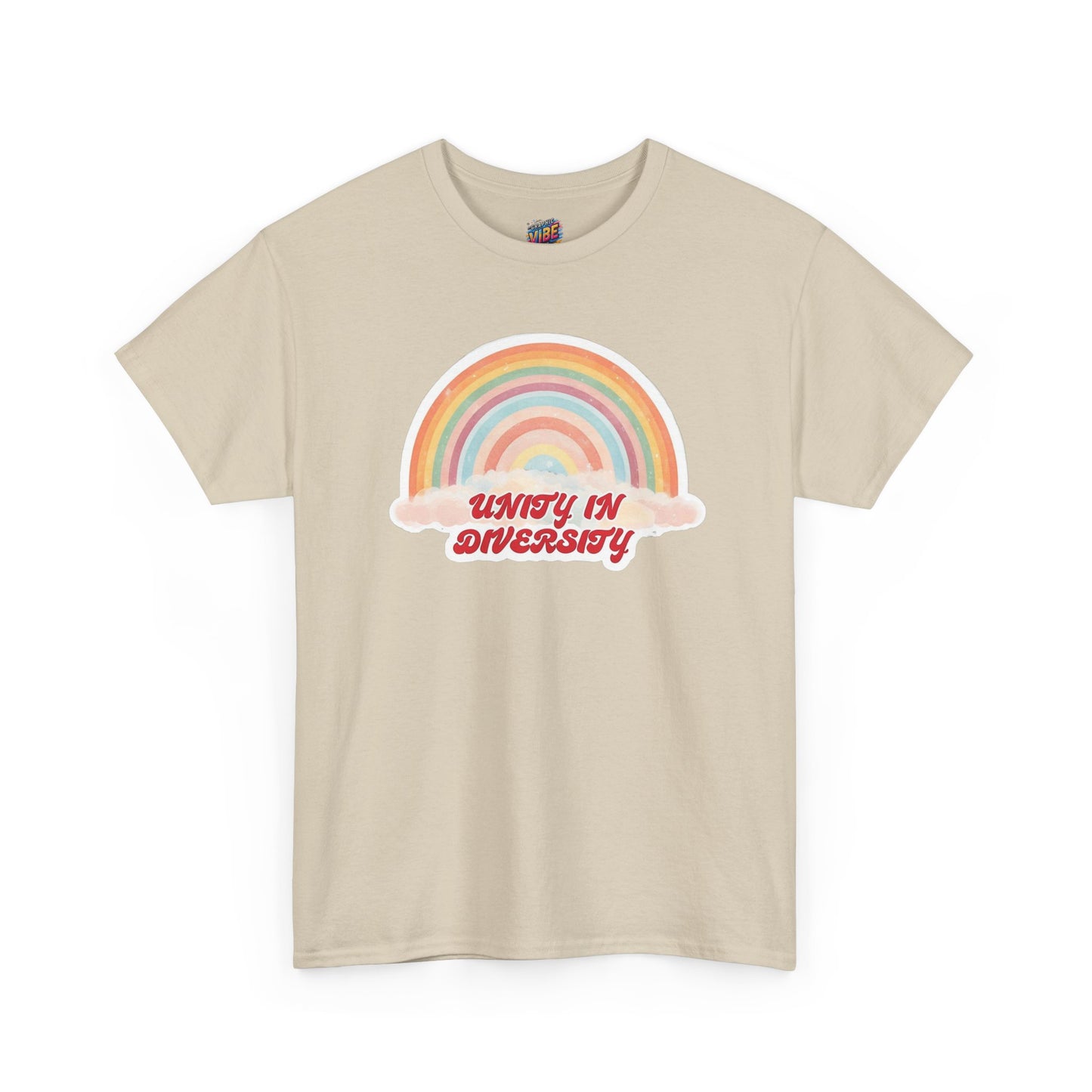 Unity in Diversity Rainbow Tee - Unisex Heavy Cotton Shirt, LGBTQ Pride Gift, Inclusivity Apparel, Thoughtful Diversity Shirt, Casual Wear