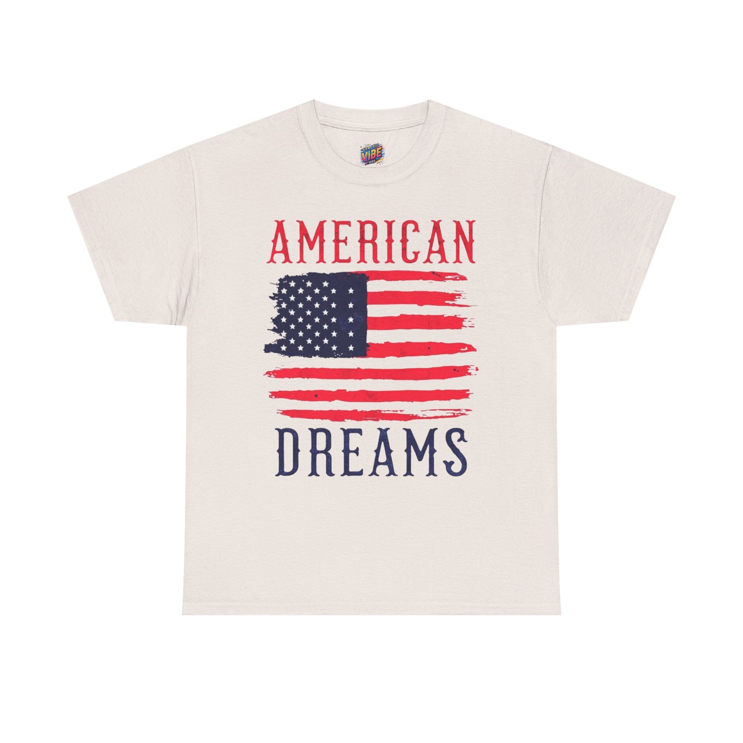 American Dreams Unisex Heavy Cotton Tee, Patriotic T-Shirt, July 4th Apparel, Independence Day Gift, American Flag Tee, Casual Wear