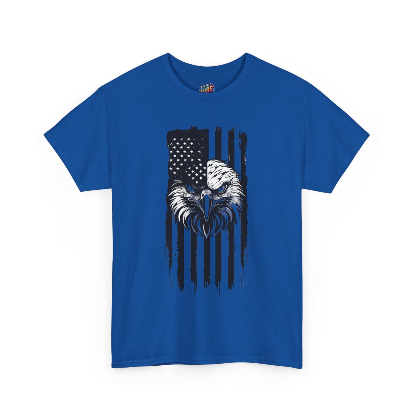 Patriotic Eagle Graphic Tee, Unisex Heavy Cotton Tee, American Flag Shirt, Fourth of July Apparel, Veteran’s Day Gift, Casual Wear