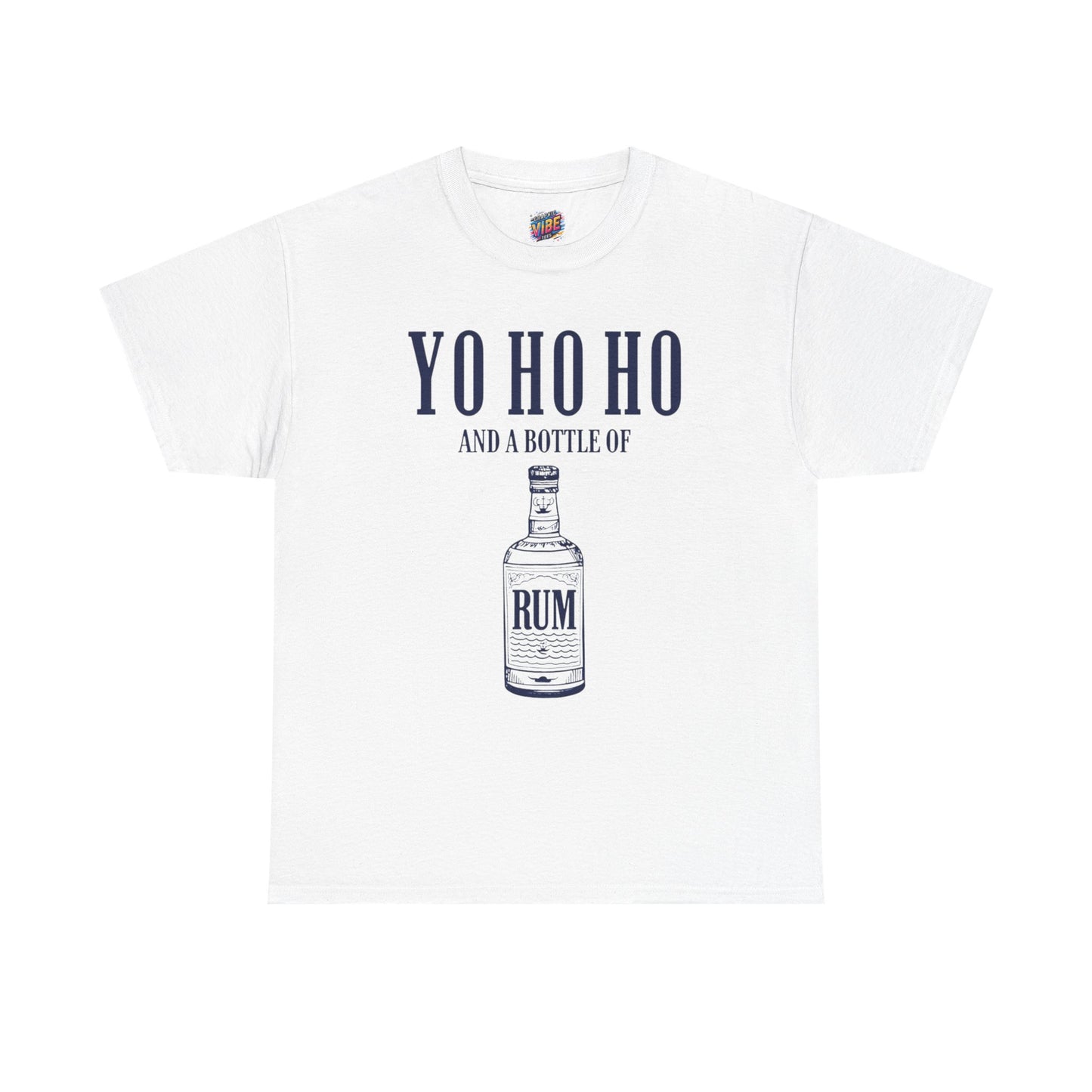 Humorous Unisex Heavy Cotton Tee - "Yo Ho Ho and a Bottle of Rum" - Perfect for Pirates, Parties, Beach Days, Gift for Sailors, Casual Wear