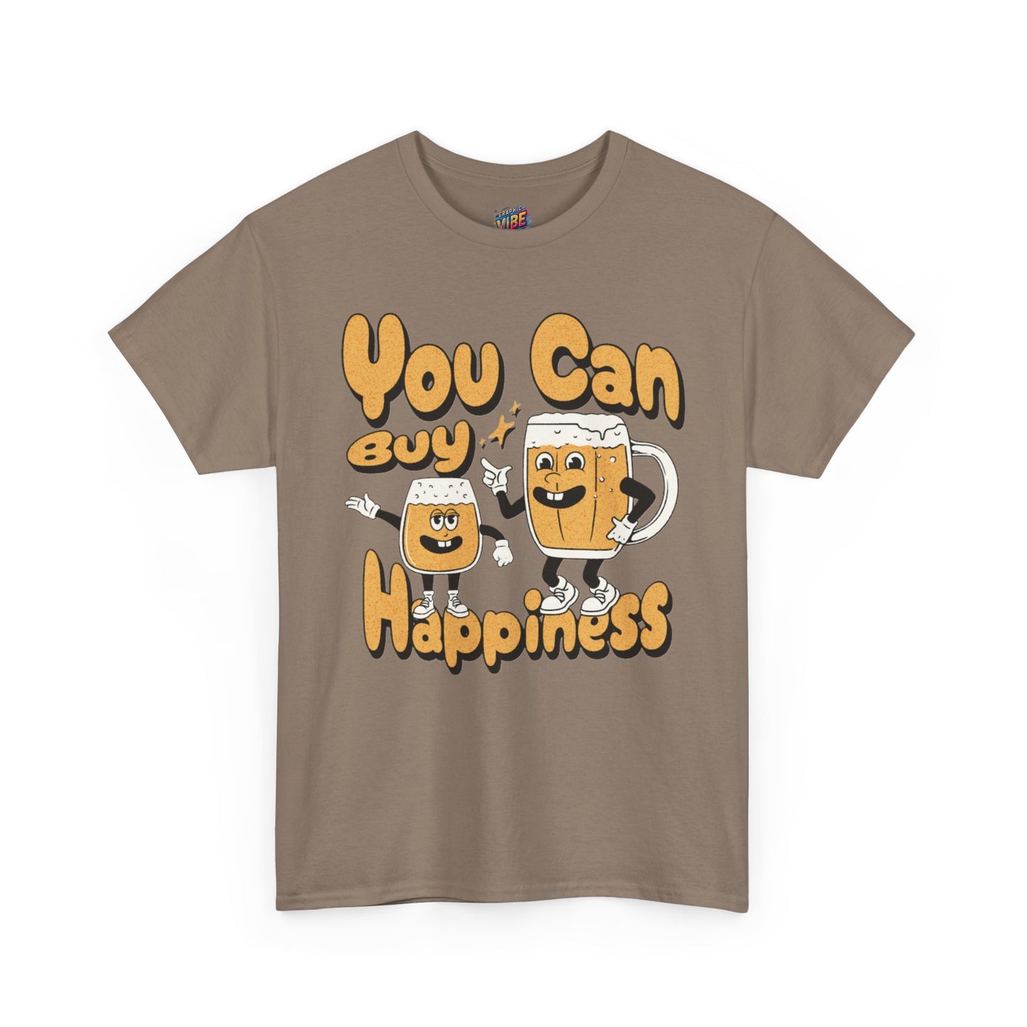 You Can Buy Happiness Beer Tee, Fun Graphic T-Shirt, Unisex Cotton Tee, Gift for Friends, Happy Vibe Shirt, Casual Wear