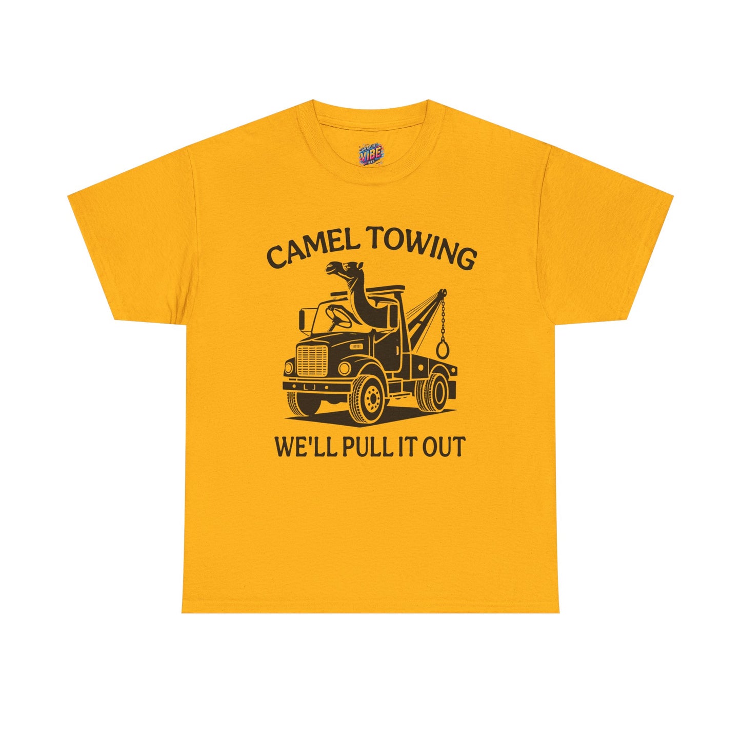 Funny Camel Towing Tee, Casual Shirt, Humorous Gift, Automotive Apparel, Perfect for Car Lovers, Unique Birthday Present