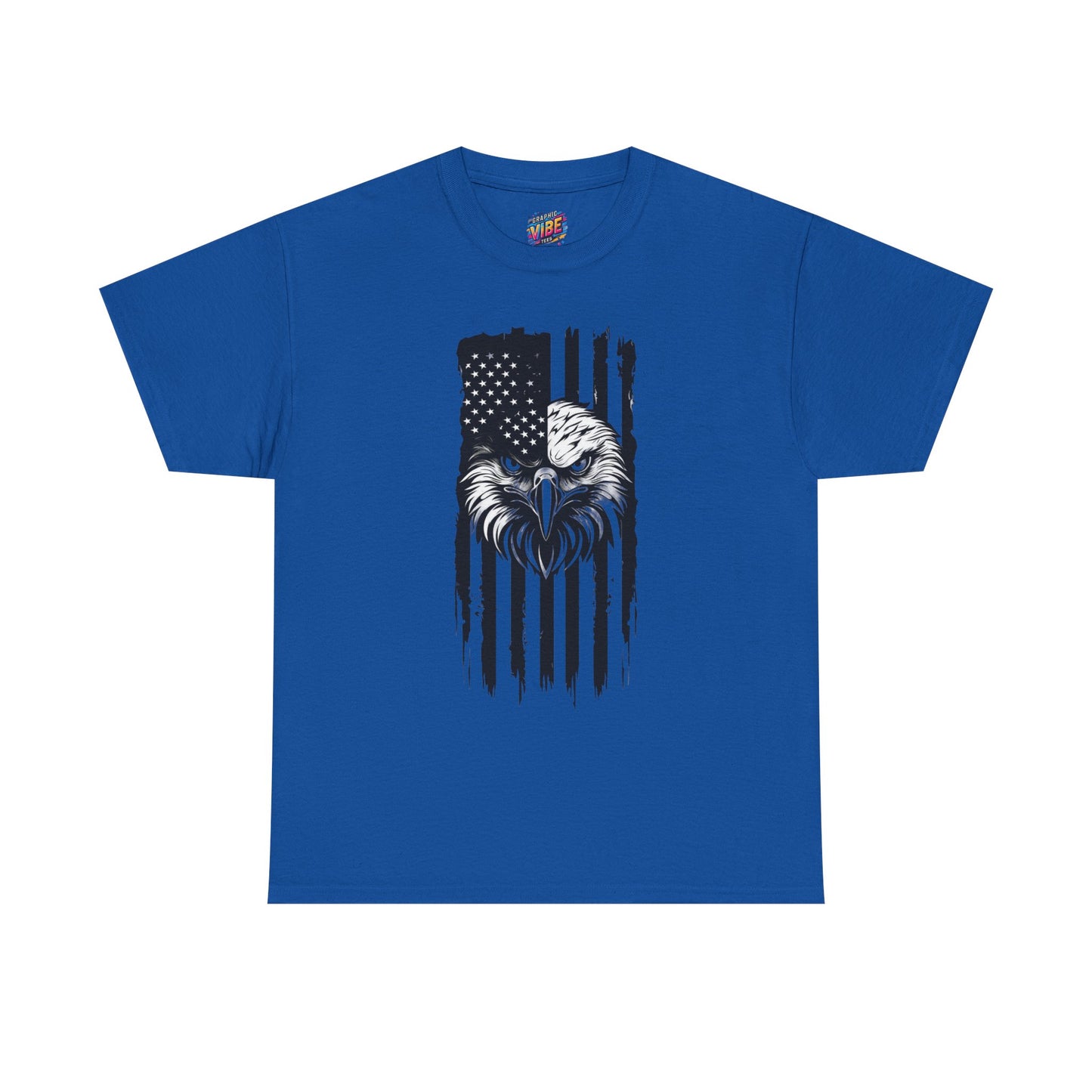 Patriotic Eagle Graphic Tee, Unisex Heavy Cotton Tee, American Flag Shirt, Fourth of July Apparel, Veteran’s Day Gift, Casual Wear