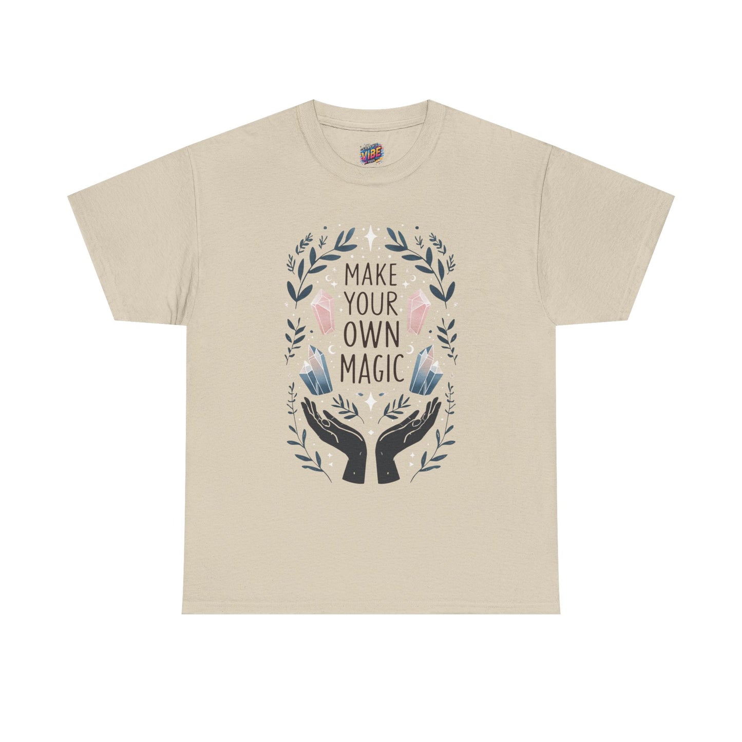 Make Your Own Magic Unisex Heavy Cotton Tee, Inspirational T-Shirt, Gift for Creatives, Positive Vibes Apparel, Motivational Shirt