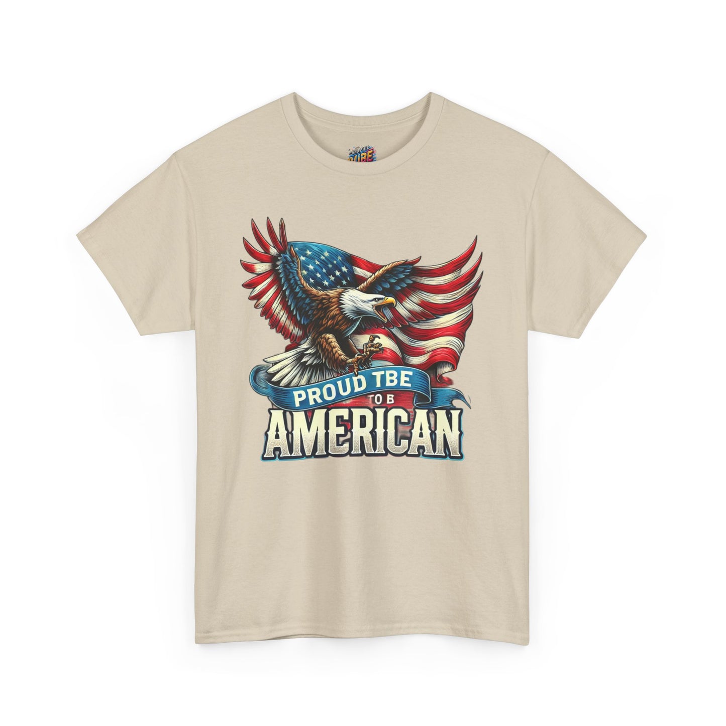 Proud American Eagle Tee, Unisex Heavy Cotton Shirt, Patriotic Apparel, Independence Day Gift, Veteran's Day T-Shirt, Americana Clothing
