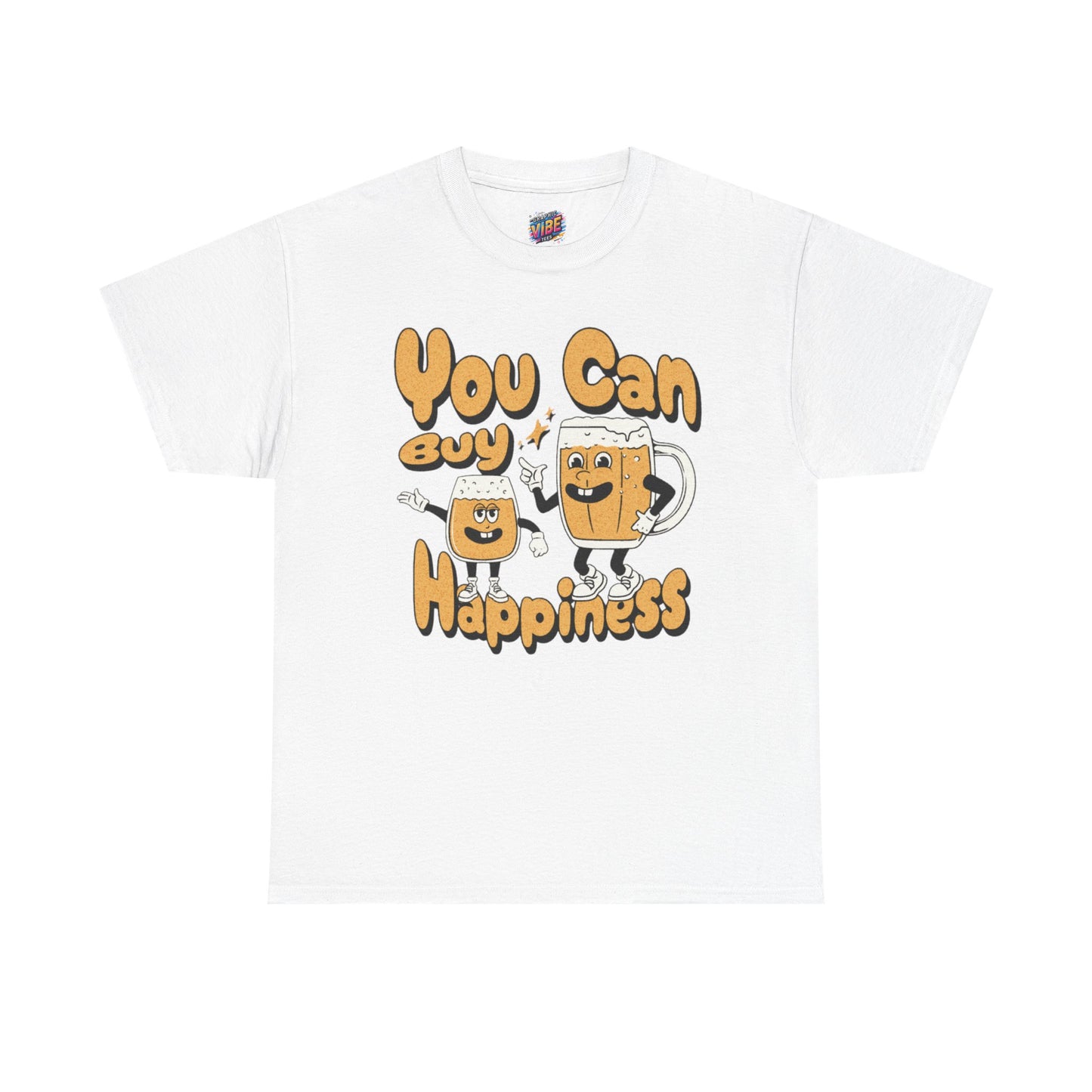 You Can Buy Happiness Beer Tee, Fun Graphic T-Shirt, Unisex Cotton Tee, Gift for Friends, Happy Vibe Shirt, Casual Wear