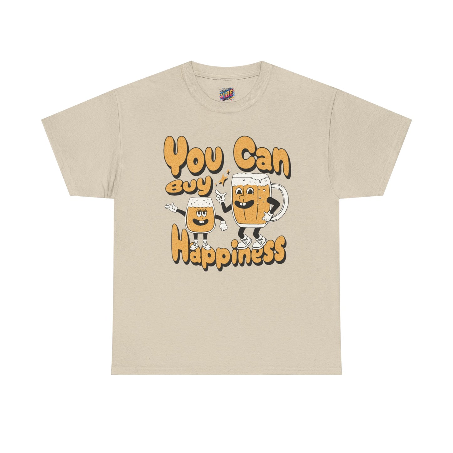 You Can Buy Happiness Beer Tee, Fun Graphic T-Shirt, Unisex Cotton Tee, Gift for Friends, Happy Vibe Shirt, Casual Wear