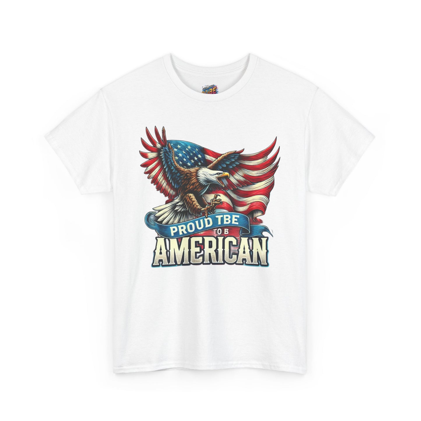 Proud American Eagle Tee, Unisex Heavy Cotton Shirt, Patriotic Apparel, Independence Day Gift, Veteran's Day T-Shirt, Americana Clothing