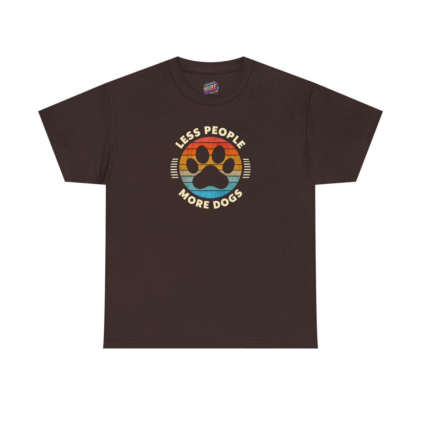 Less People More Dogs Unisex Heavy Cotton Tee | Perfect Gift for Dog Lovers, Pet Owners, Casual Wear, Animal Lovers Apparel