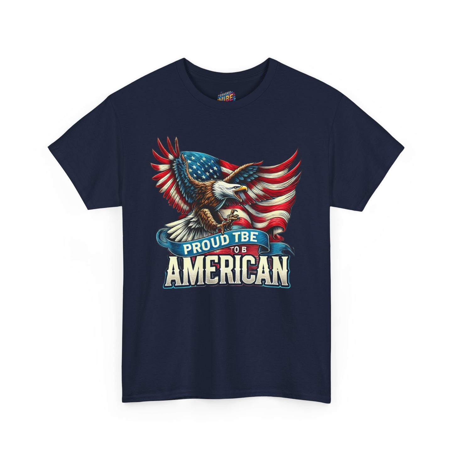 Proud American Eagle Tee, Unisex Heavy Cotton Shirt, Patriotic Apparel, Independence Day Gift, Veteran's Day T-Shirt, Americana Clothing