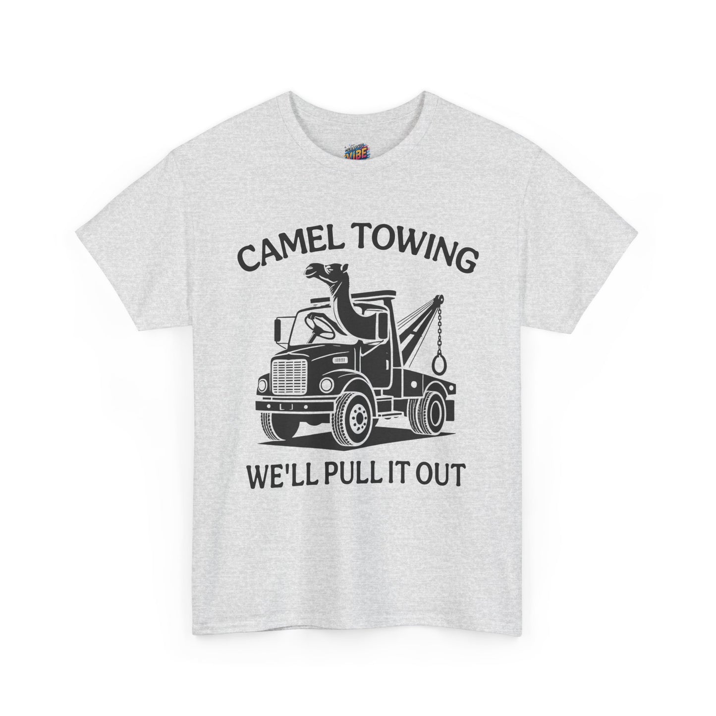 Funny Camel Towing Tee, Casual Shirt, Humorous Gift, Automotive Apparel, Perfect for Car Lovers, Unique Birthday Present